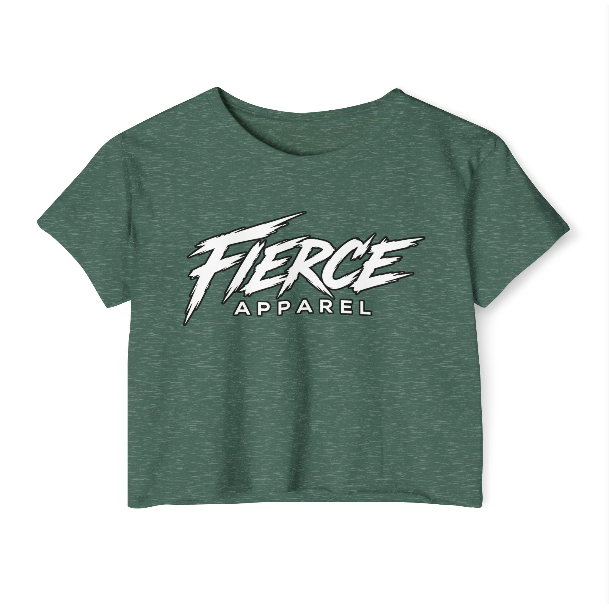 Women's Cropped Tee — "She Ain't Done Yet" Fitness Graphic