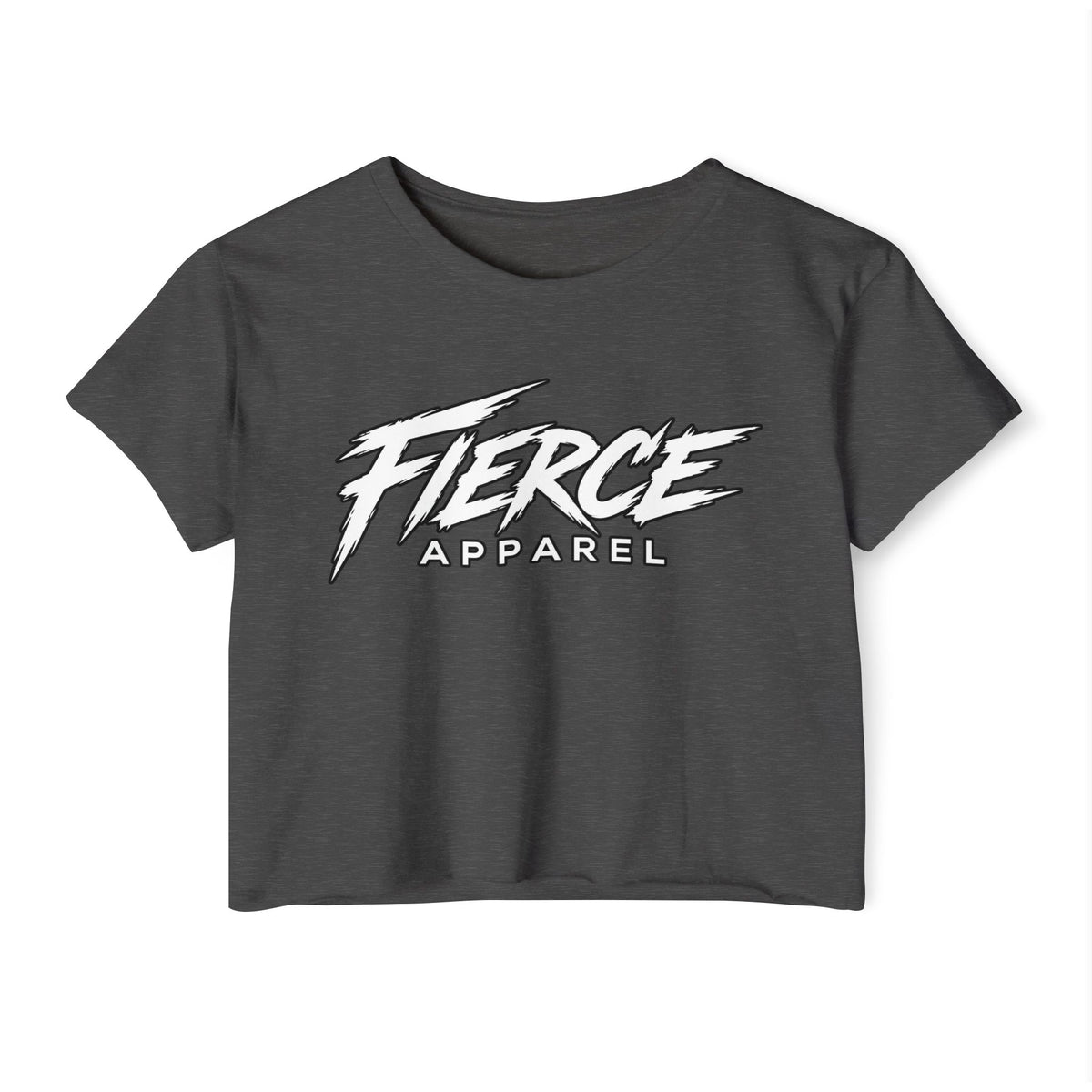 Women's Cropped Tee — "She Ain't Done Yet" Fitness Graphic