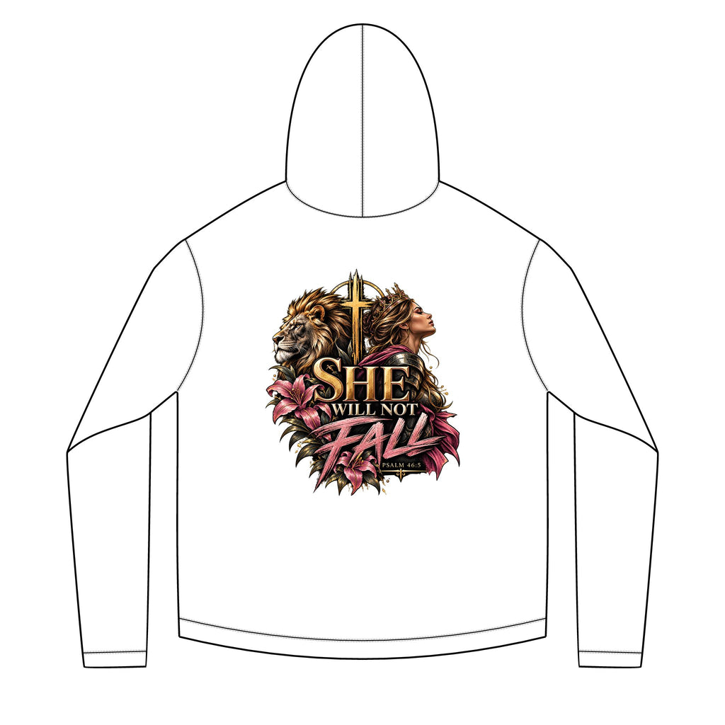 Psalm 46:5 — She Will Not Fall Lightweight Hoodie