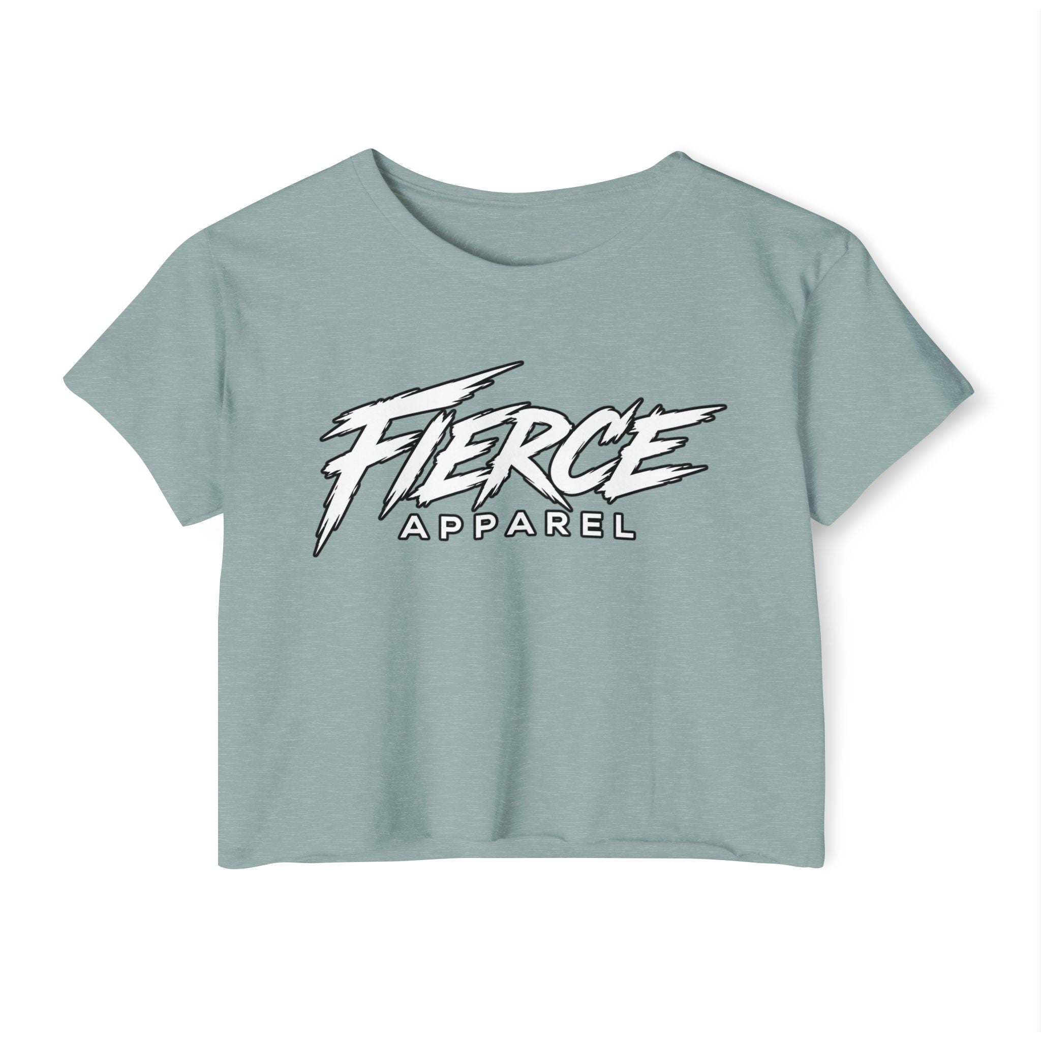 Women's Cropped Tee — "She Ain't Done Yet" Fitness Graphic