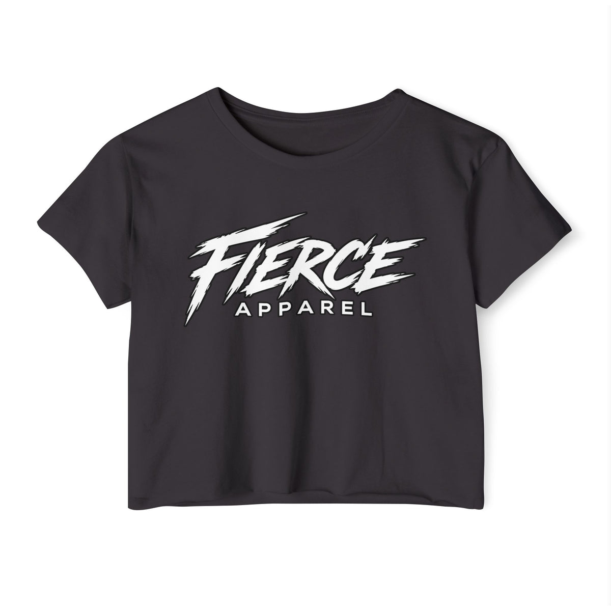 Women's Cropped Tee — "She Ain't Done Yet" Fitness Graphic