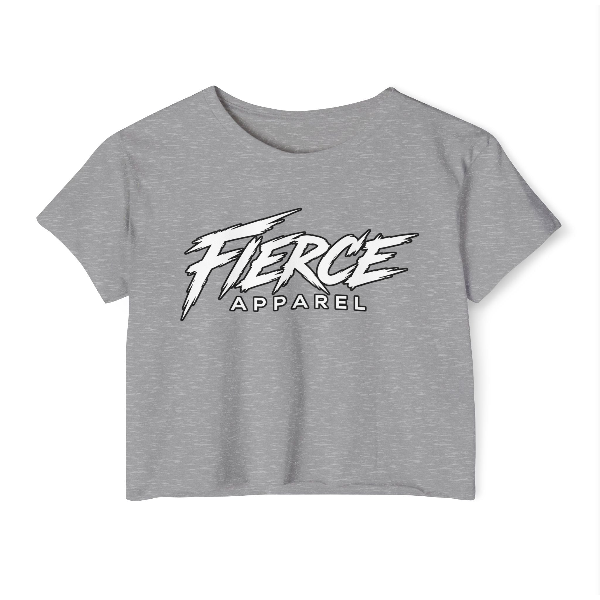 Women's Cropped Tee — "She Ain't Done Yet" Fitness Graphic